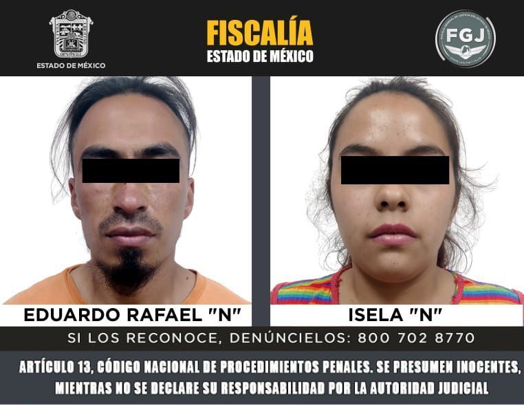 Fiscalía Edomex detiene a dos personas y rescata a menor de edad privada de la libertad