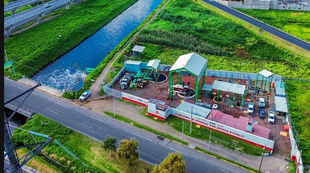 Previene GEM inundaciones en San Mateo Atenco con rehabilitación de Cárcamo de Bombeo