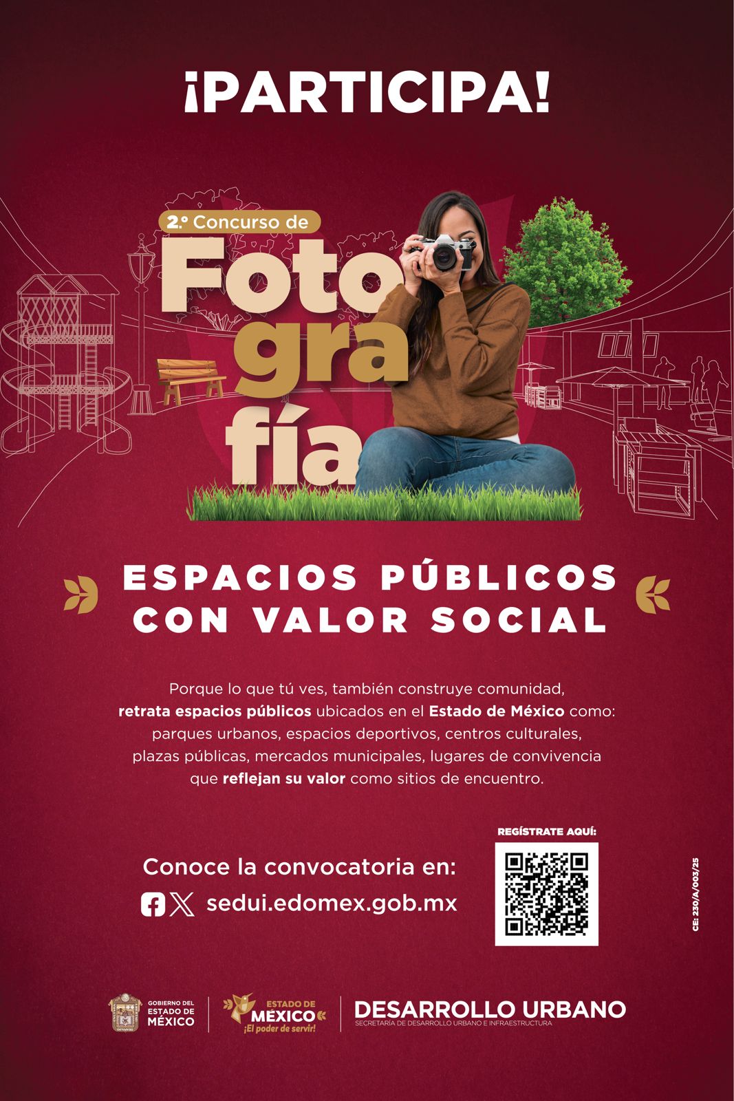 Últimos días de registro al Concurso de Fotografía ‘Espacios públicos con valor social’