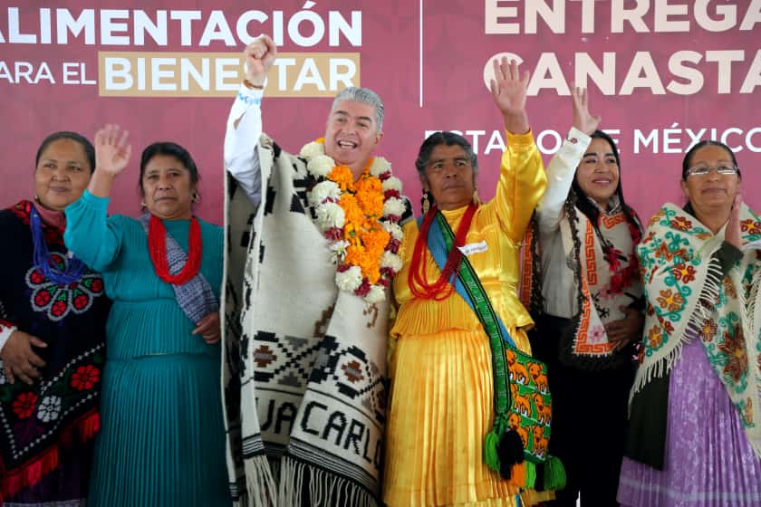 Se mantiene en territorio: Gobernadora Delfina Gómez entrega 4 mil despensas del programa Alimentación para el Bienestar