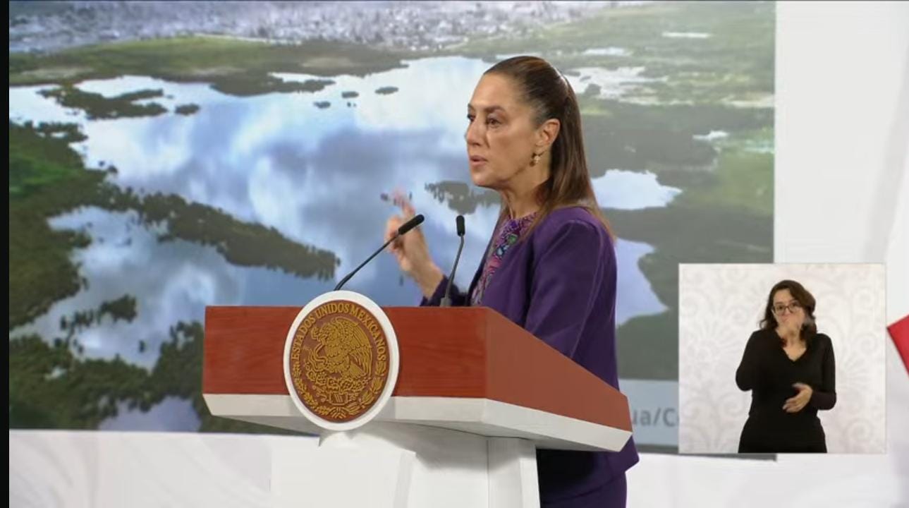 Inundaciones  habrían sido 5  veces peores  con aeropuerto  de Peña; "no   me deslindaré   de AMLO":  Sheinbaum