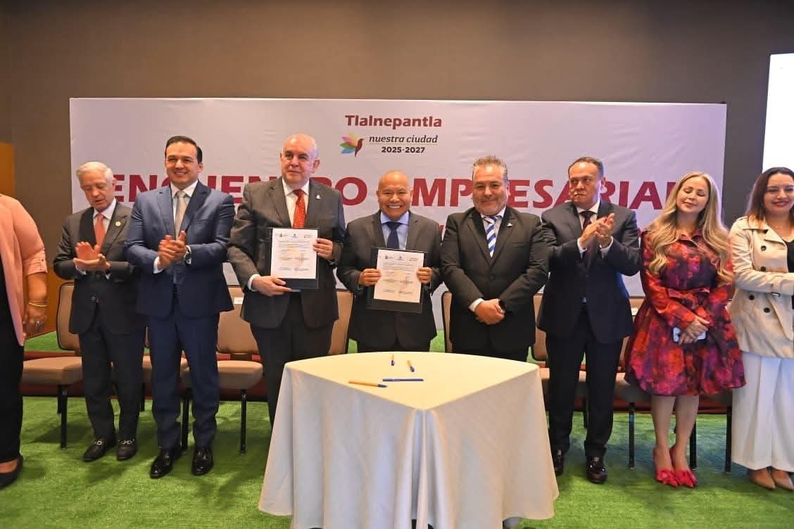 Raciel Pérez firma alianza para impulsar economía en Tlalnepantla con empresas