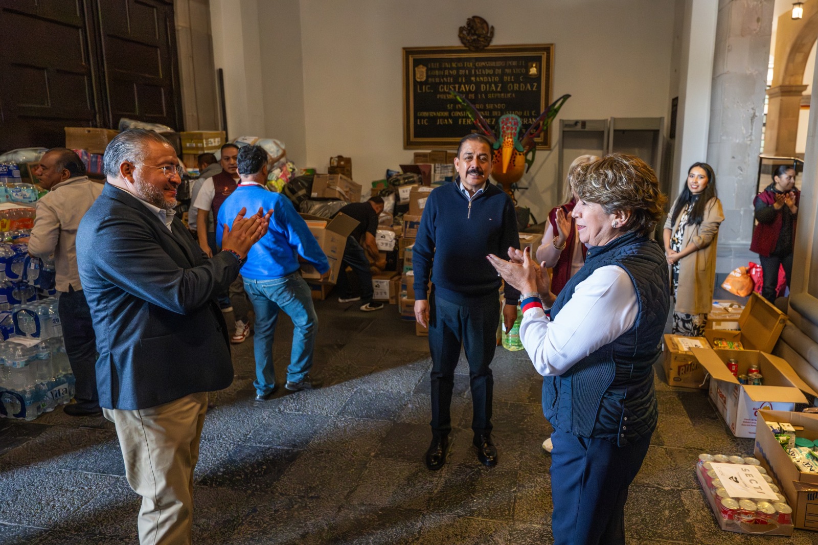 Gobernadora agradece la solidaridad mexiquense con afectados por lluvias;  continúa la donación de insumos