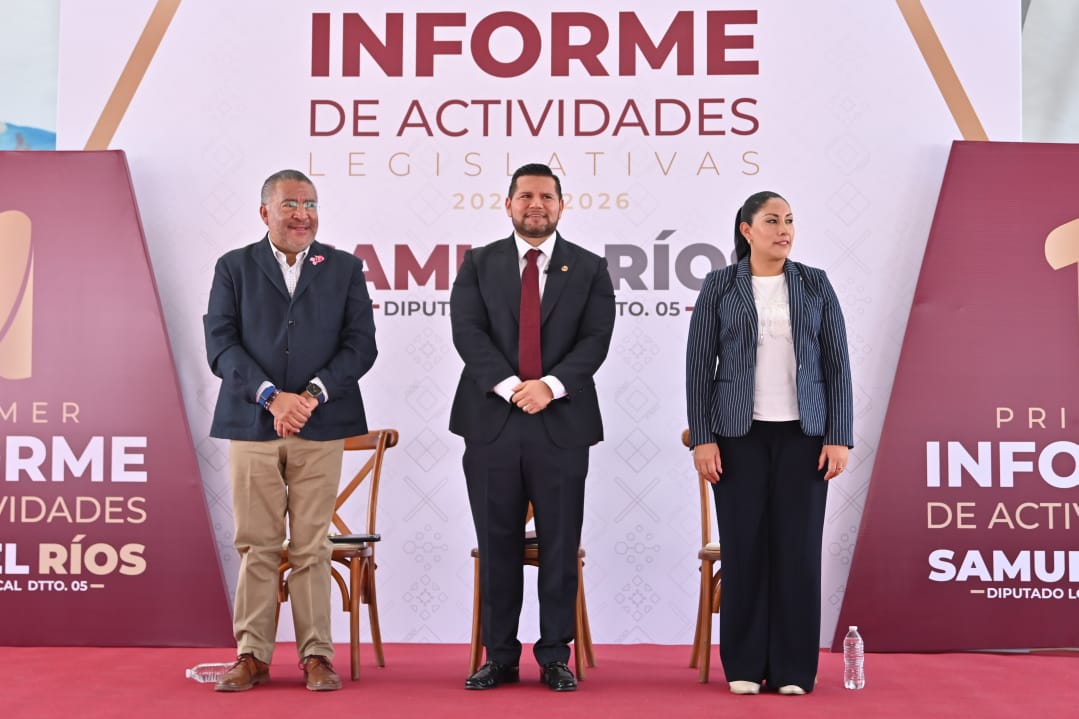 Samuel Ríos rinde cuentas a población de Chimalhuacán y Chicoloapan