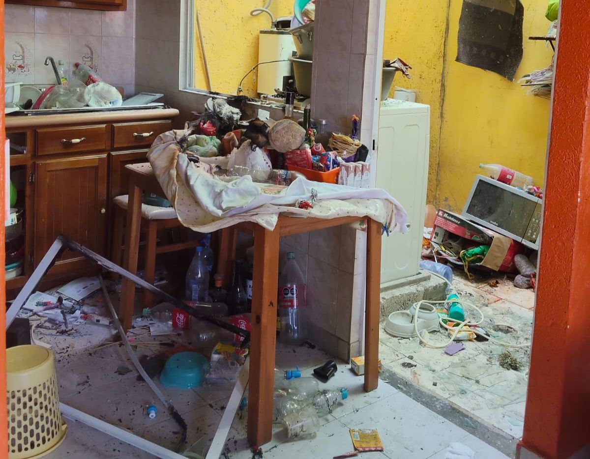 Explosión por   acumulación   de gas deja   una adulta  mayor herida   en Ecatepec
