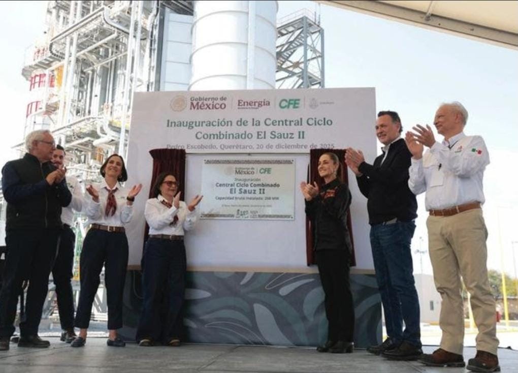 Presidenta Claudia Sheinbaum inaugura central de ciclo combinado que beneficiará a más de 4 millones de mexicanos