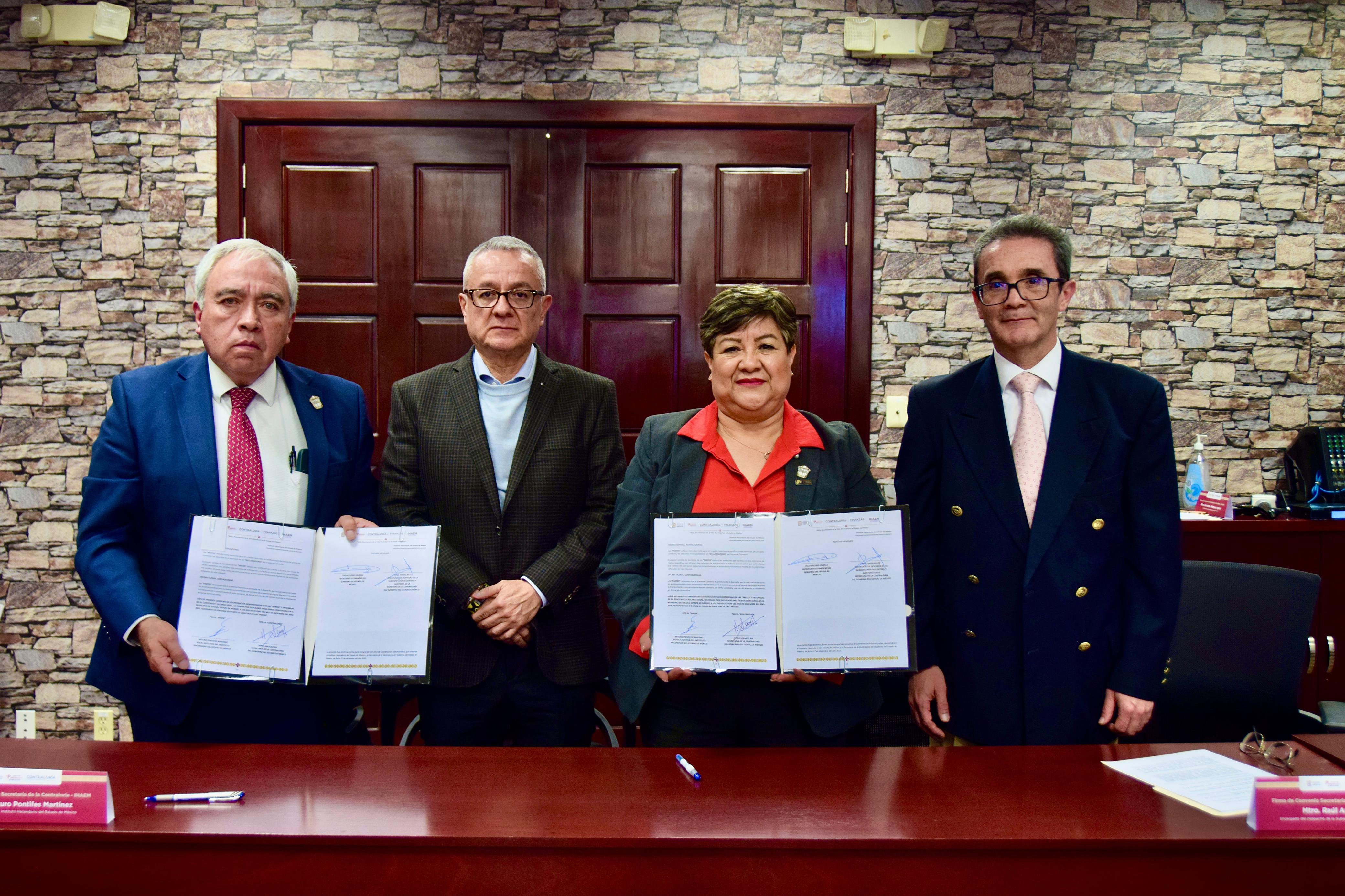 Sellan alianza  Contraloría   del Edomex   y el IHAEM   para mejorar  el manejo de   las finanzas   públicas con  capacitación