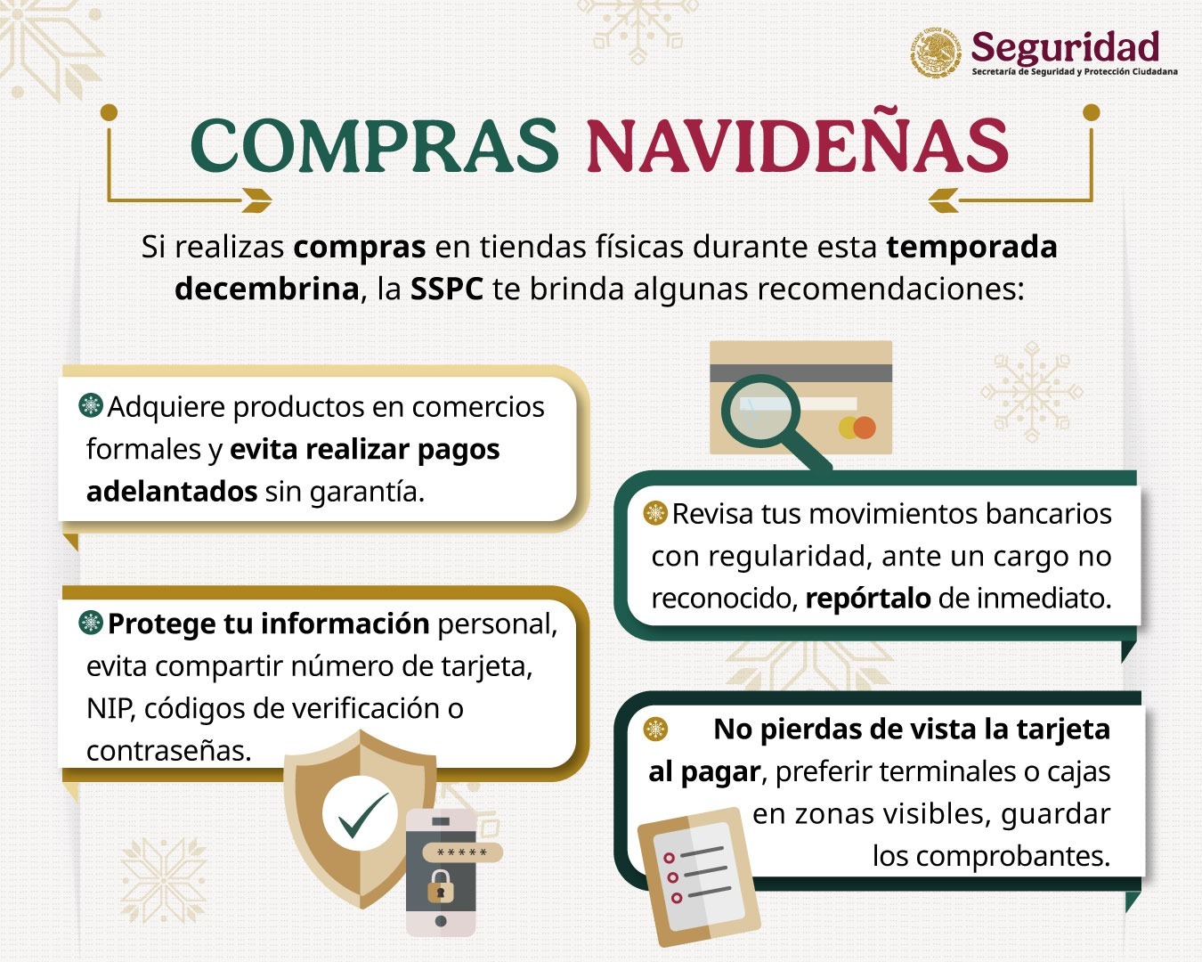 SSPC COMPARTE UNA GUÍA PARA PREVENIR FRAUDES DURANTE LA TEMPORADA NAVIDEÑA