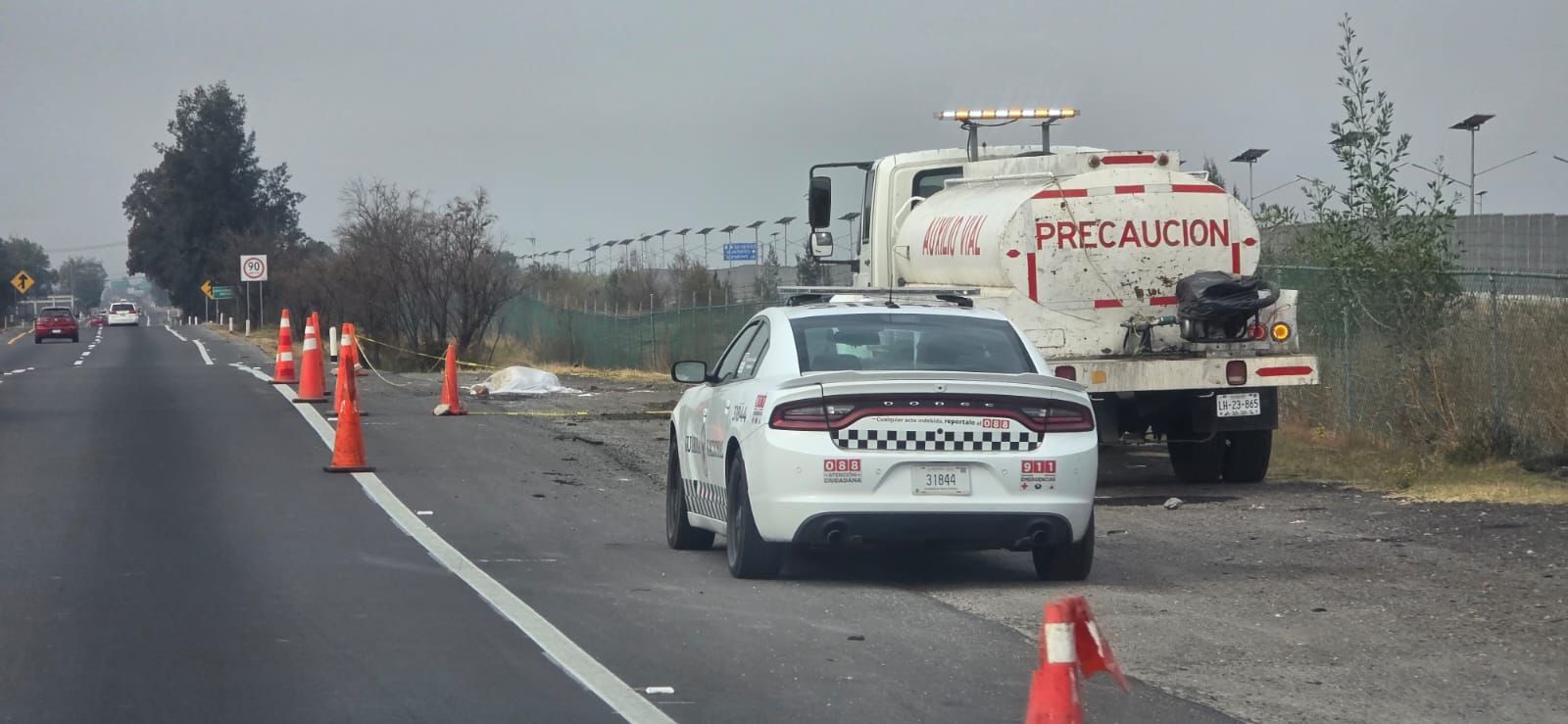 Muere una persona tras ser atropellada en la autopista Peñón-Texcoco