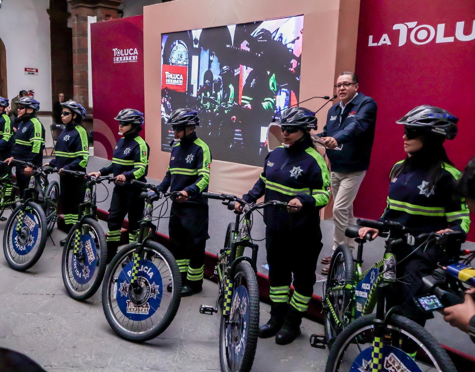 Ciclovías sin  obstáculos   en Toluca,  la misión del  nuevo equipo  de Patrullaje  Ciclista de  Proximidad
