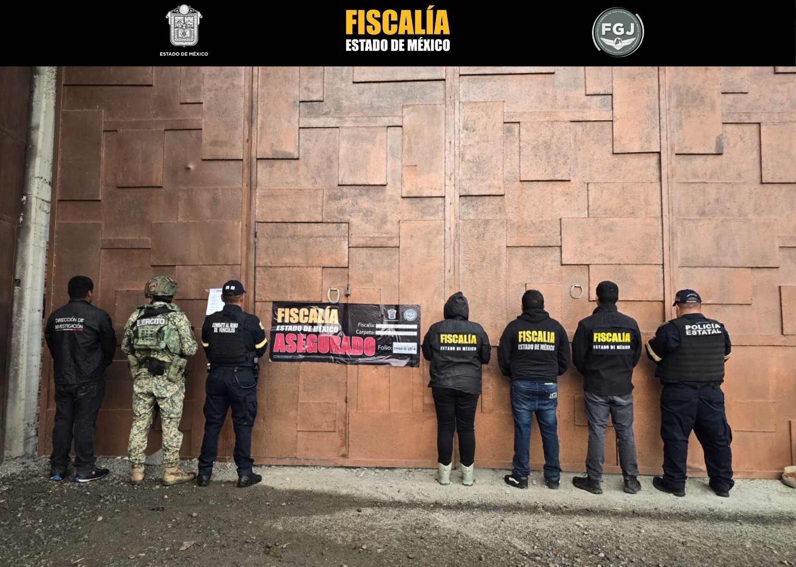 Fiscalía Edoméx, Sedena y SSEM recuperan autopartes valuadas en más de 300 mil pesos en predio de Coyotepec