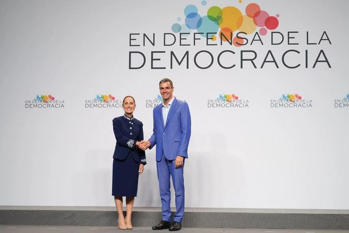 sheinbaum-propone-en-cumbre-en-barcelona-destinar-10-del-gasto-militar-mundial-a-reforestacion-y-rechaza-intervencion-en-cuba