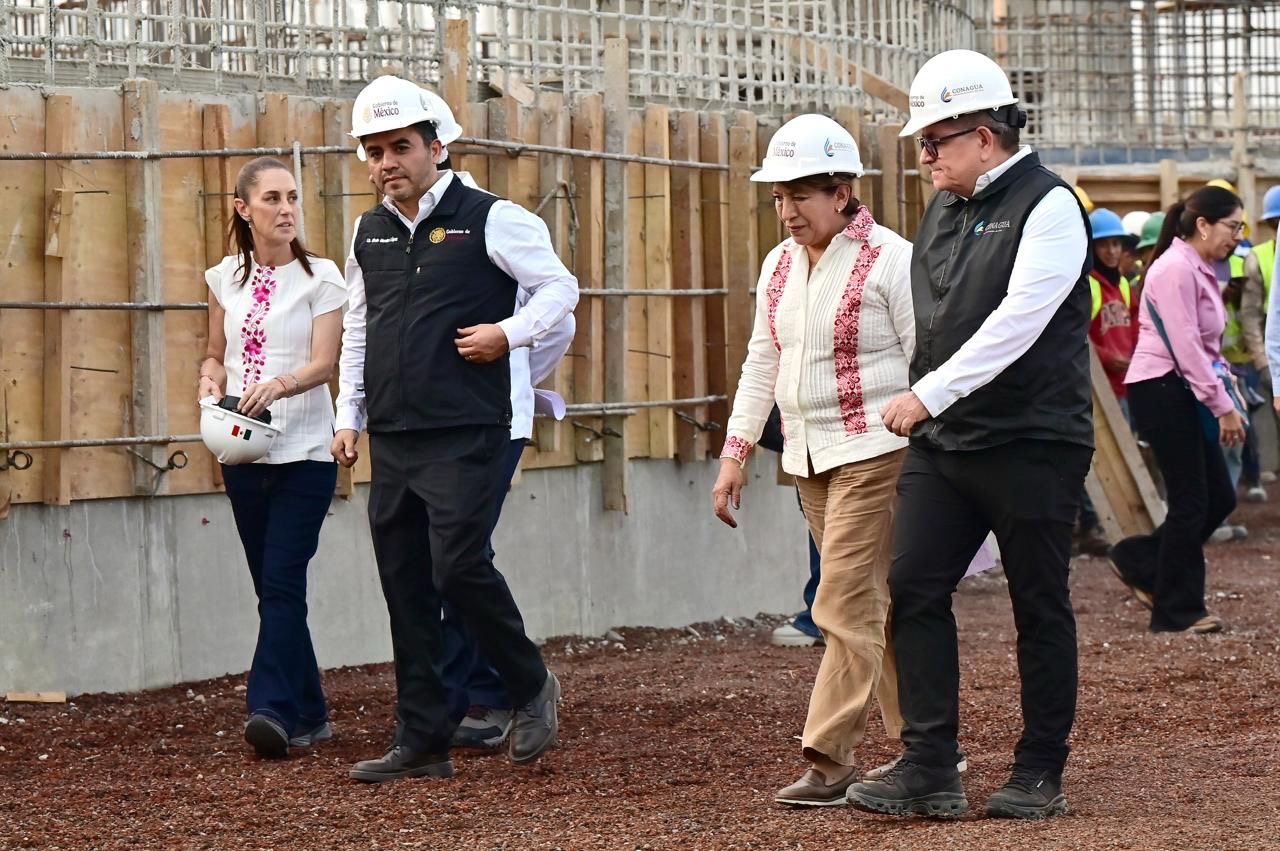 supervisan-sheinbaum-y-dga-la-construccion-de-tunel-que-evitara-inundaciones-en-oriente-del-edomex