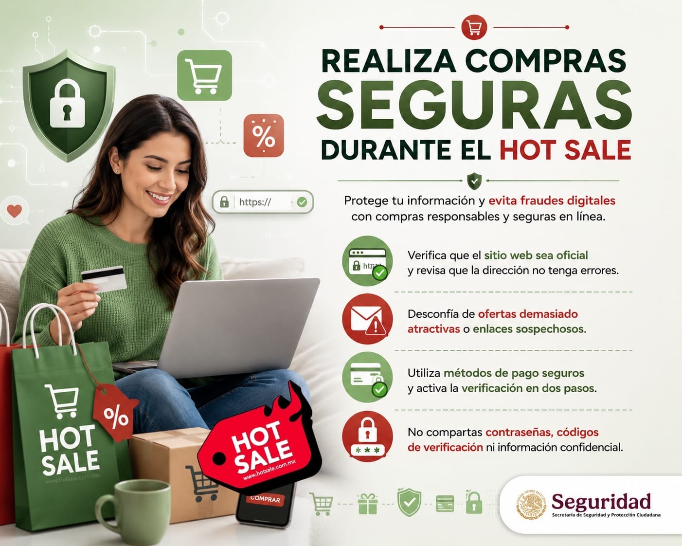 SSPC llama a extremar precauciones y comparte recomendaciones para comprar seguro en el Hot Sale
