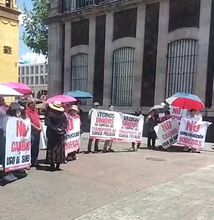 Toluqueños dicen "no" a construcción de bodegas en zona urbana; afirman que Ayuntamiento no respeta sus acuerdos
