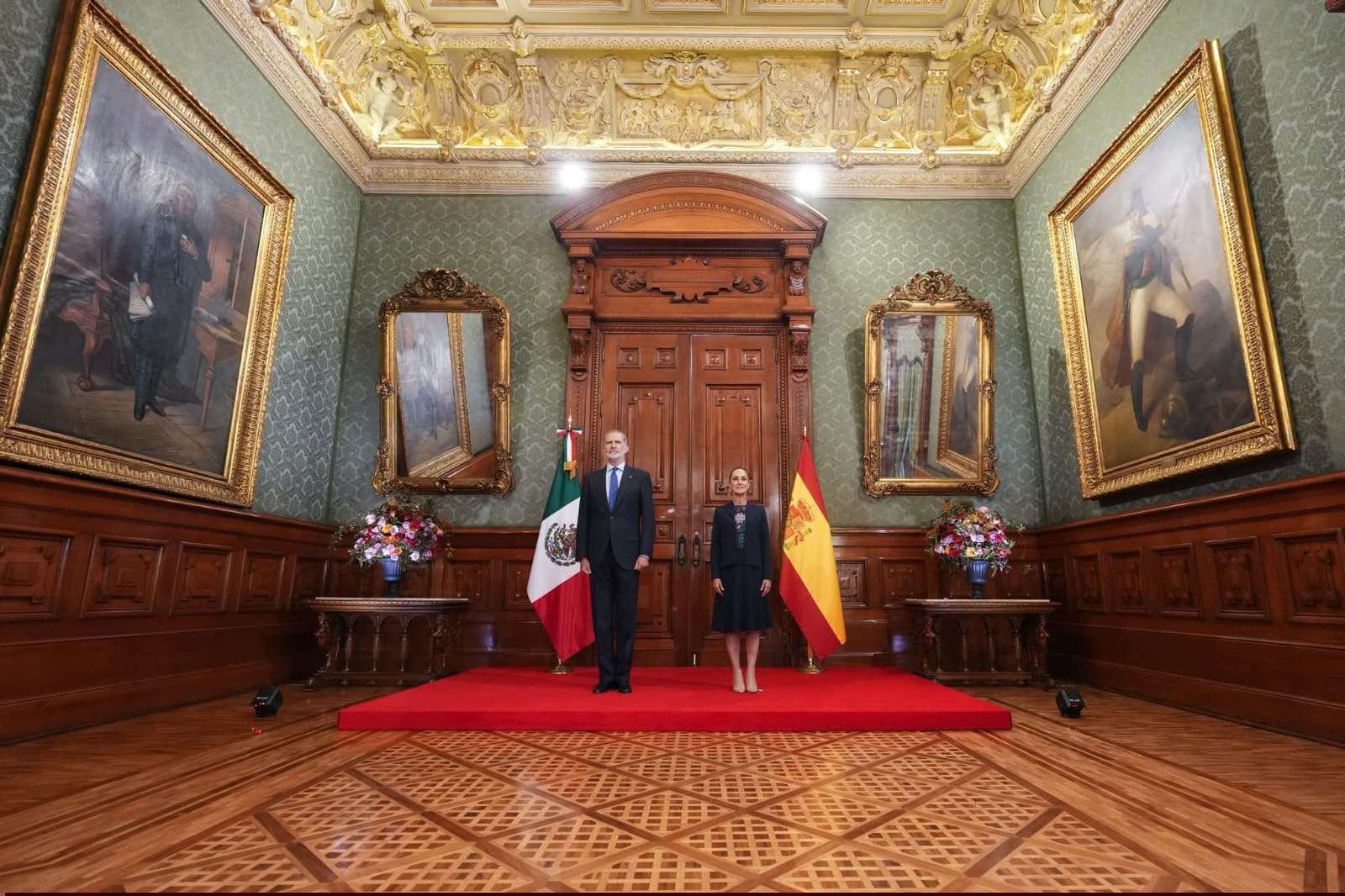 Sheinbaum  firme por  la dignidad  de naciones  originarias  ante el rey  de España