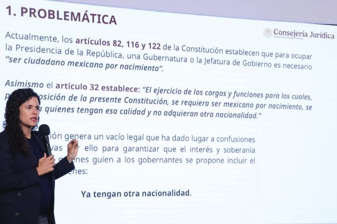 Sheinbaum envía reforma contra doble nacionalidad en cargos de presidencia y gobernadores
