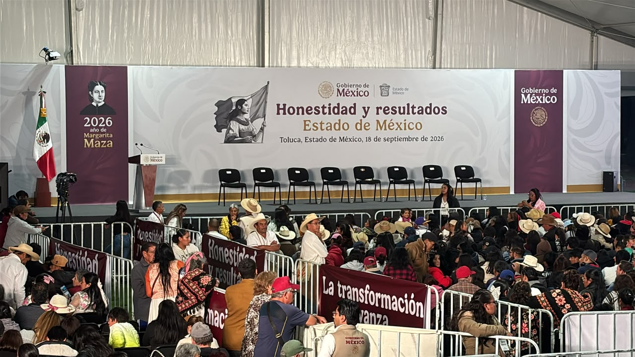 Un accidente retrasa evento de Claudia Sheinbaum en Toluca